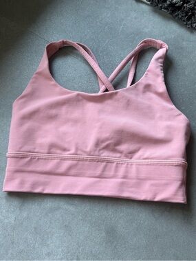 Lululemon Energy Longline Bra - Size 4, Pink Puff